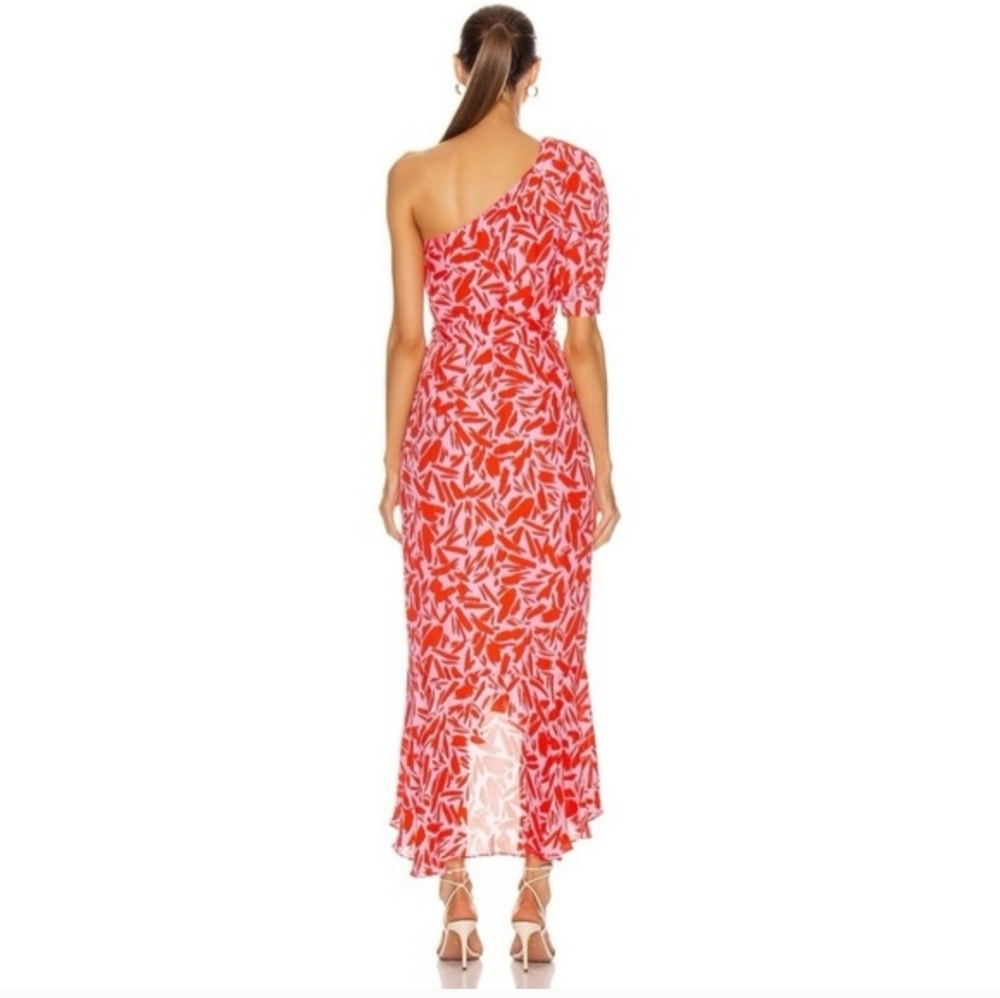 Veronica Beard Vie One-Shoulder Floral Midi Dress Size 4 - Picture 8 of 8